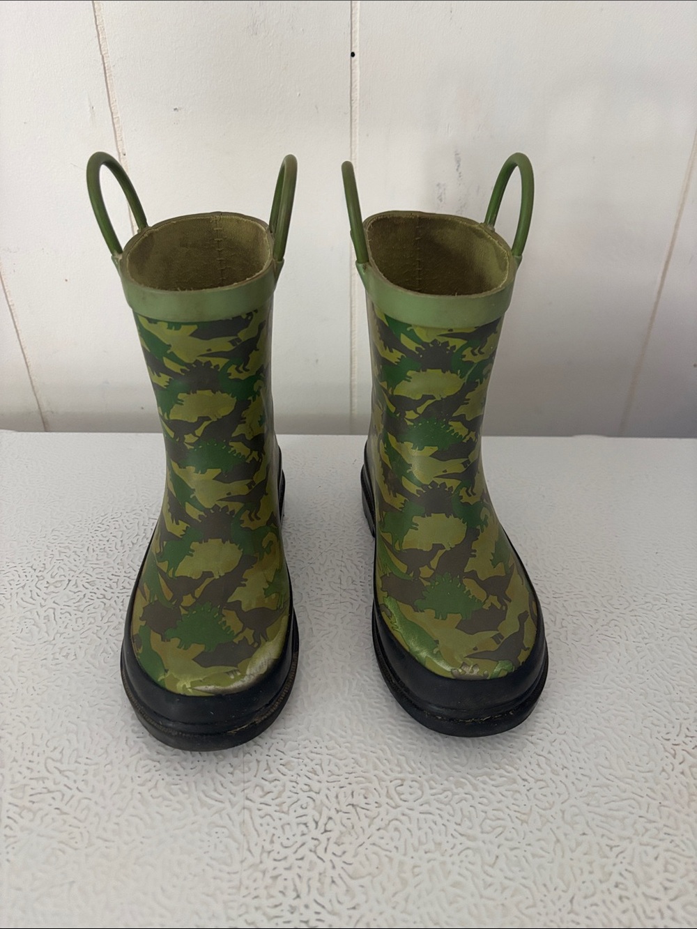 Kids Camouflage Rain Boots - Green